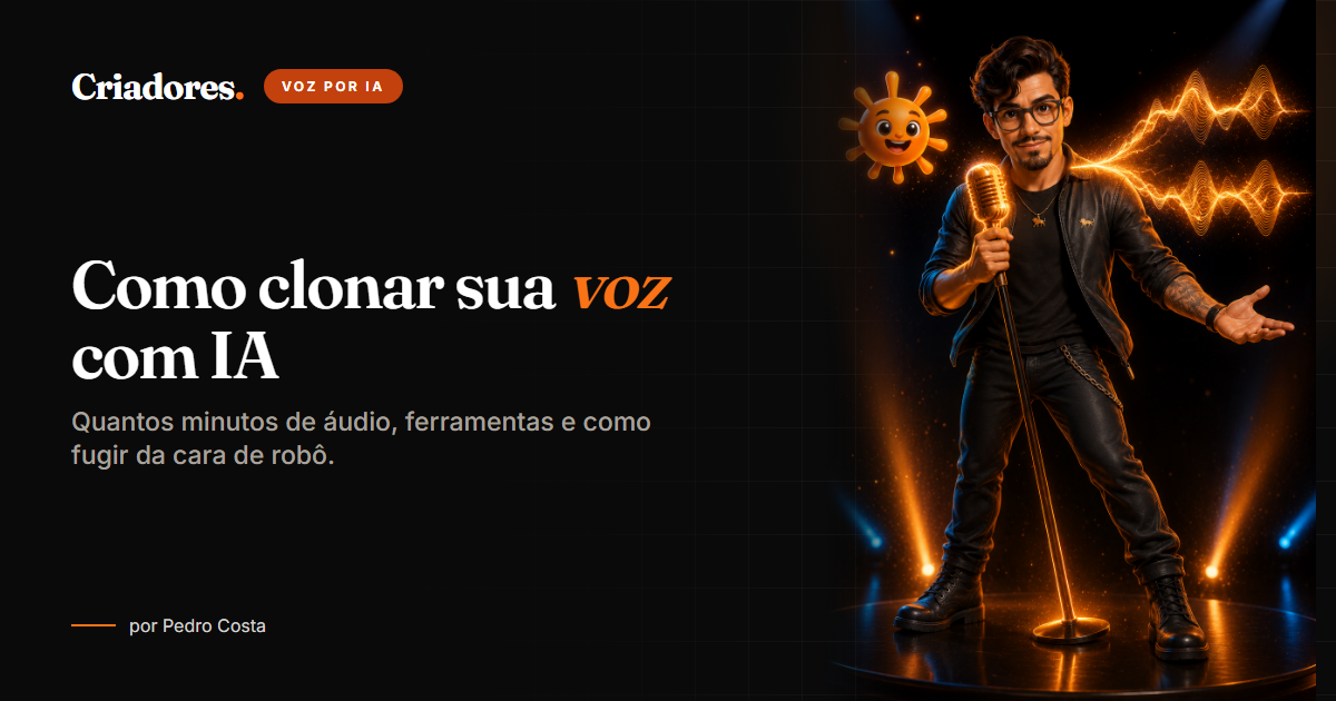 Forma de onda de áudio sendo processada por IA para clonagem de voz
